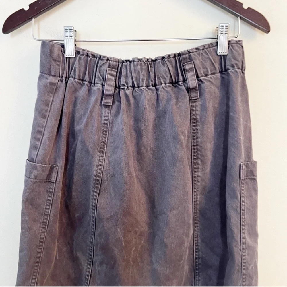 Young Fabulous & Broke Button Front Paperbag Mini Jean Skirt Size Medium Blue